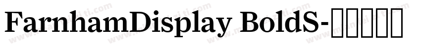 FarnhamDisplay BoldS字体转换